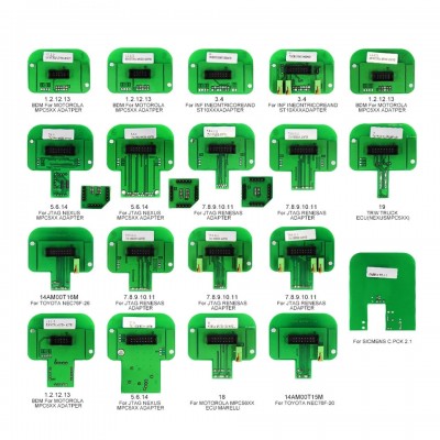 Набор из 22 BDM ЭБУ адаптеров для BDM100, KESS, KTAG, CMD, FGTECH, KTM100