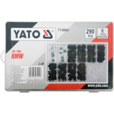 Набор креплений обшивки YATO YT-06661 (клипсы и пистоны для BMW и других авто)