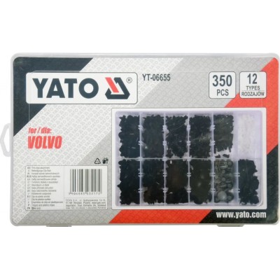 Набір кріплень обшивки YATO YT-06655 (кліпси, пістони для Volvo та інших авто)