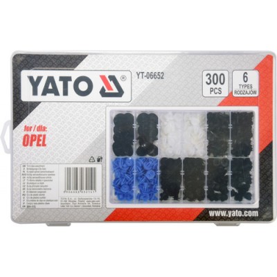 Набір кріплень обшивки YATO YT-06652 (кліпси та пістони для Opel та інших авто)