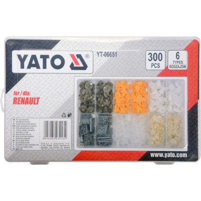 Набор креплений обшивки YATO YT-06651 (клипсы, пистоны для Renault и других авто)