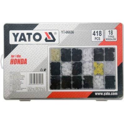 Набор креплений обшивки YATO YT-06656 (клипсы, пистоны для Honda и других авто)
