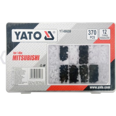 Набір кріплень обшивки YATO YT-06659 (кліпси та пістони для Mitsubishi та інших авто)