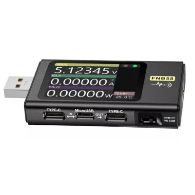 Тестер напруги USB та мобільної зарядки FNIRSI FNB58