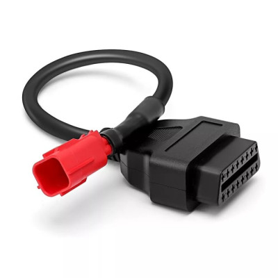 Кабель діагностичний для мотоциклів JDTech OBD Adapter Euro5 6 Pin to OBD2 (K-Line + CAN-Bus)