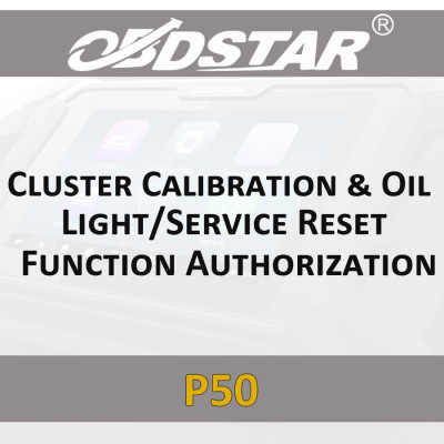 Активація Cluster Calibration & Oil Light/ Service Reset Function для програматора OBDSTAR P50