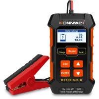 Зарядний пристрій  з функцією тестера акумуляторних батарей Konnwei KW520 (12V 10А / 24V 5А, 4-150Ah)