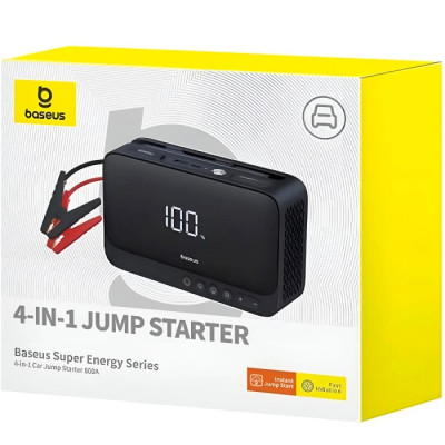 Пуско-зарядний пристрій Baseus 4 in 1 Jump Starter 600A BS-CH013 (600A, 12V, 72Wh) з функцією компресора