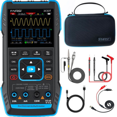 Цифровой осциллограф FNIRSI 2C53T (50MHz, 250MSa/s, 2CH) портативный