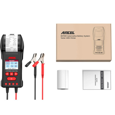 Тестер аккумуляторных батарей Ancel BST600 (12V, 24V) с принтером
