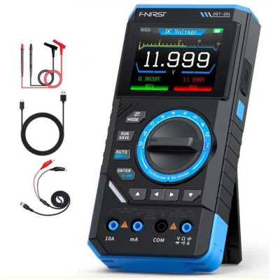 Цифровий осцилограф Fnirsi DST-201 (1MHz, 5MSa/s, 2CH) портативний