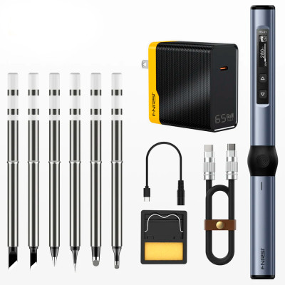 Портативный смарт паяльник FNIRSI HS-01 (Максимальная комплектация)