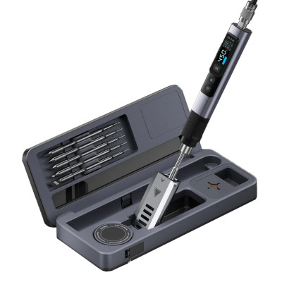 Портативний смарт паяльник FNIRSI HS-02A (6 жал, кейс Toolbox)