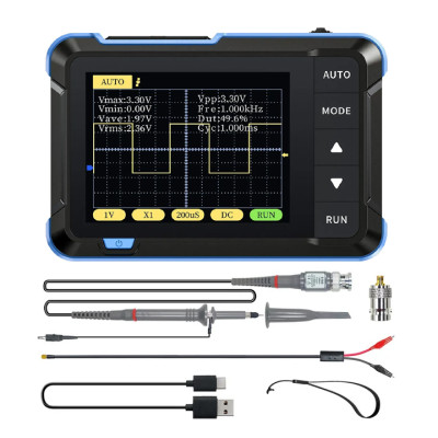 Цифровой осциллограф FNIRSI DSO-152 Plus (200KHz, 2.5MSa/s, 1CH) портативный