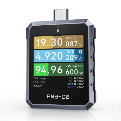 Тестер USB-C питания FNIRSI FNB-C2 (USB, PD 3.1, Type-C)