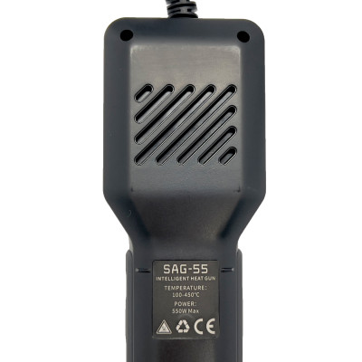 Інтелектуальний термофен FNIRSI SAG-55 (550W, з підставкою, LCD, 100-450°C)