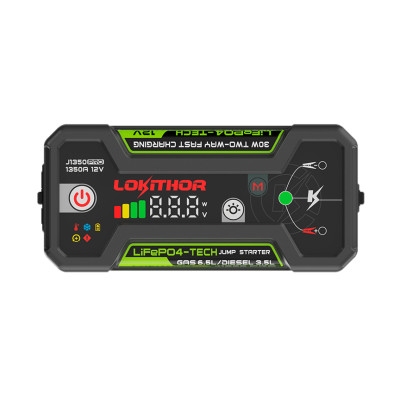 Пуско-зарядное устройство Lokithor J1350 PRO (1350A, 12V, 25.6Wh)