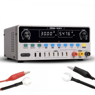 Лабораторний блок живлення YIHUA 3010D-V (30V, 300W, USB)