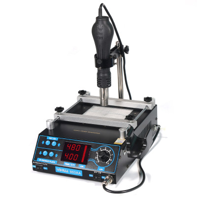 Паяльная станция YIHUA 853AA (без паяльника; фен 600W, 100-450°C, ИК термоплатформа, аналоговая)