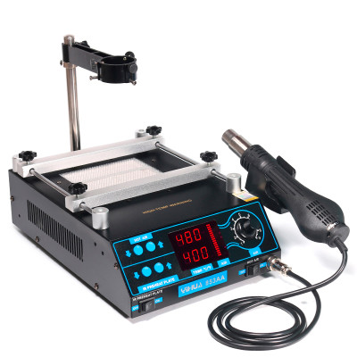 Паяльная станция YIHUA 853AA (без паяльника; фен 600W, 100-450°C, ИК термоплатформа, аналоговая) Паяльная станция YIHUA 853AA (без паяльника; фен 600W, 100-450°C, ИК термоплатформа, аналоговая)