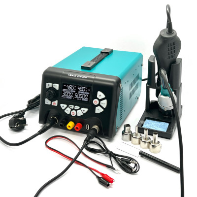 Паяльна станція YIHUA 853D 5A-II 3 в 1 (фен, паяльник, БЖ)