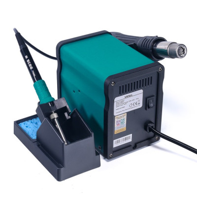 Паяльная станция YIHUA 898AD (паяльник 60W, 200-480°C; фен 700W, 100-480°C, 2в1) Паяльная станция YIHUA 898AD (паяльник 60W, 200-480°C; фен 700W, 100-480°C, 2в1)
