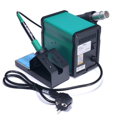 Паяльная станция YIHUA 898BD+ (паяльник 60W, 200-480°C; фен 700W, 100-480°C, ESD, дисплей) Паяльная станция YIHUA 898BD+ (паяльник 60W, 200-480°C; фен 700W, 100-480°C, ESD, дисплей)