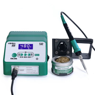 Паяльная станция YIHUA 938 (паяльник 60W, 100-480°C, без фена, LED) Паяльная станция YIHUA 938 (паяльник 60W, 100-480°C, без фена, LED)