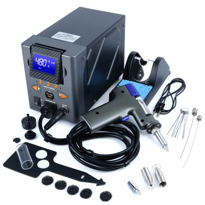 Демонтажная паяльная станция YIHUA 948D-I (110W, 380–480°C, вакуумный отсос, LCD)