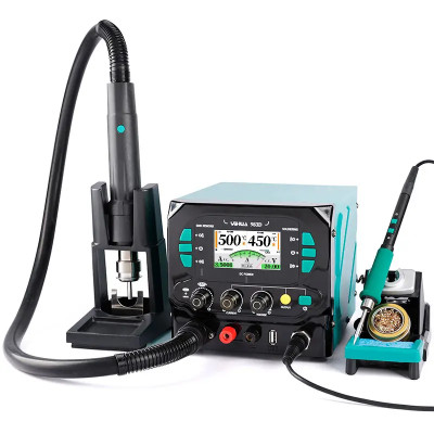 Паяльна станція YIHUA 983D 3 в 1 (фен, паяльник C245, блок живлення, 1300W, до 500°C, 20V 3.5A)