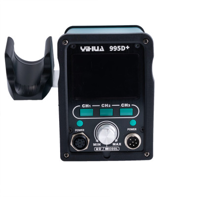 Паяльная станция YIHUA 995D+ (паяльник 75W, 200-480°C; фен 650W, 100-480°C, LCD, 2в1)