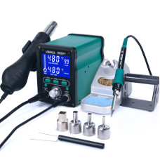 Паяльна станція YIHUA 995D+ (паяльник 75W, 200-480°C; фен 650W, 100-480°C, LCD, 2в1)