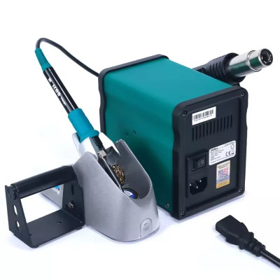 Паяльная станция YIHUA 995D+ (паяльник 75W, 200-480°C; фен 650W, 100-480°C, LCD, 2в1)
